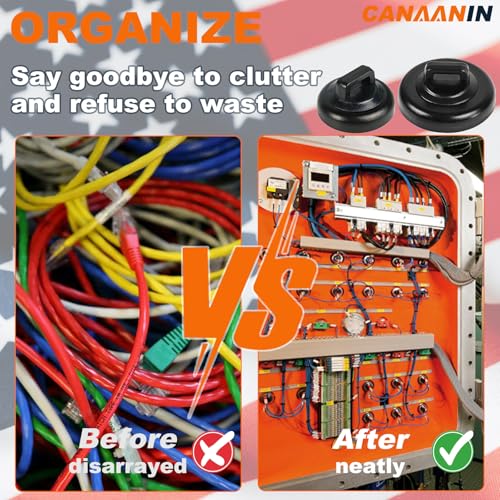 Magnet Zip Tie Mount Clips Magnetic Zip Ties Mount Base Holder Strong Wire Cable Holder Mount Wire Clips Management for Home Office Marine Electrical Wiring (D23 20Pcs)4