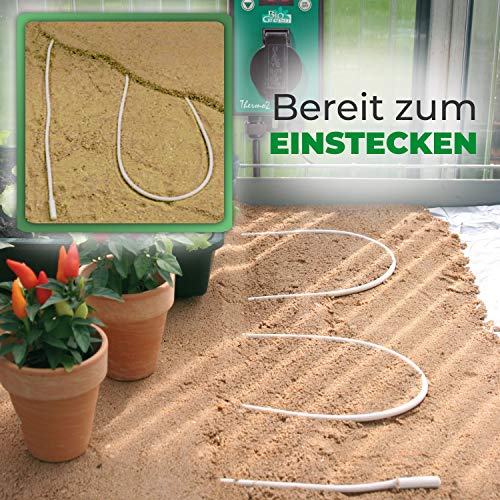 BioGreen Bodenheizkabel für die Anzucht | 4,3 m Heizkabel für Pflanzen | wasserdichtes Erdwärmekabel fürs Gewächshaus & Frühbeet | Wurzelheizung