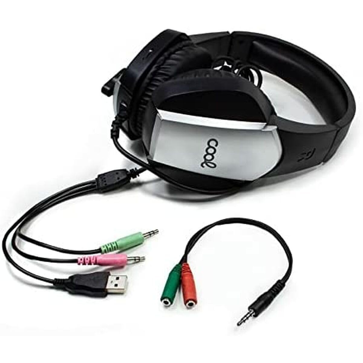 Auriculares Stereo PC / PS4 / PS5 / Xbox Gaming Cool Bremen Iluminación + Adapt. Audio