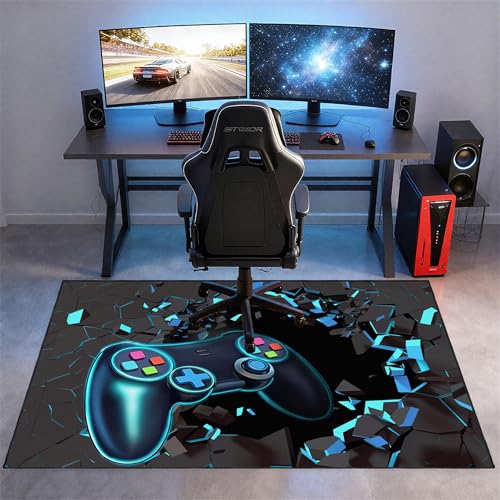 Tapete gamer 91x152 cm antideslizante para habitación miniatura 2