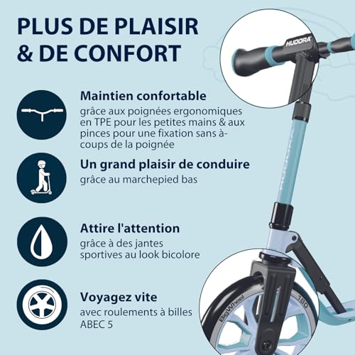 Trottinette HUDORA BigWheel 180 sécurisée et ajustable jusqu'à 60 kg - 3