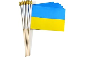 Mini Ukrainian Flags: 12-Pack Handheld National Pride