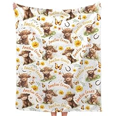 Personalized Highland Cow Flower