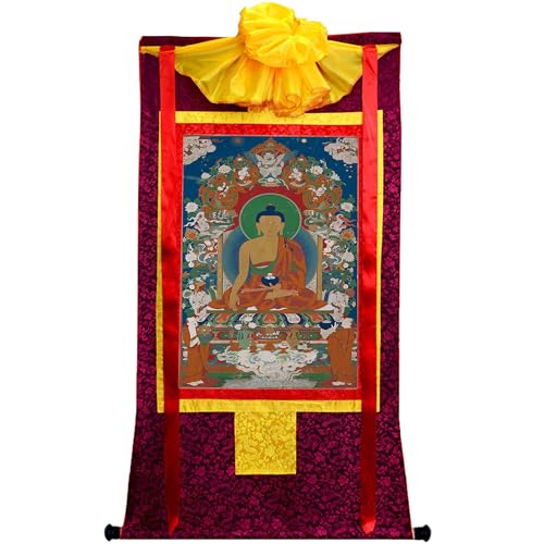 Gandhanra Shakyamuni Thangka Wandteppich 47x32 Giclée-Druck