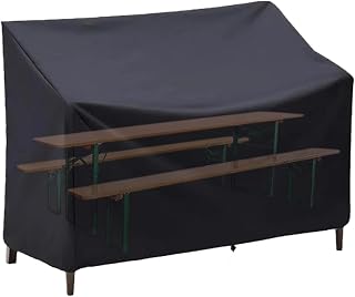Outdoor Loveseat Cover - Waterproof Patio Protector, Windproof Furniture | Patio Couch Cover - for Garden Deck Porch Protection | Oxford Fabric Waterproof Anti UV Wind Resistant Furniture Shield
