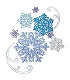 Weaved in Threads, Amazing Winter Snowflake Bliss [Custom and Unique] Embroidered Iron on/Sew Patch Made in USA
