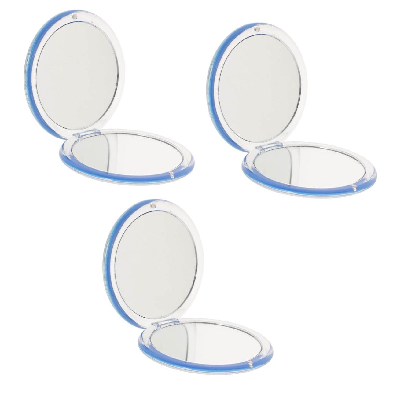 Miroir de maquillage grossissement pliant VALICLUD petit miroir cosmétique de voyage en verre bleu