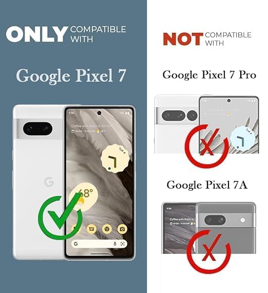 Image of Jkobi Lifetime Anti-Yellow MagSafe Compatible Clear Back Cover Case for Google Pixel 7 (Sleek Hard Crystal | Shockproof and Camera Protection)
