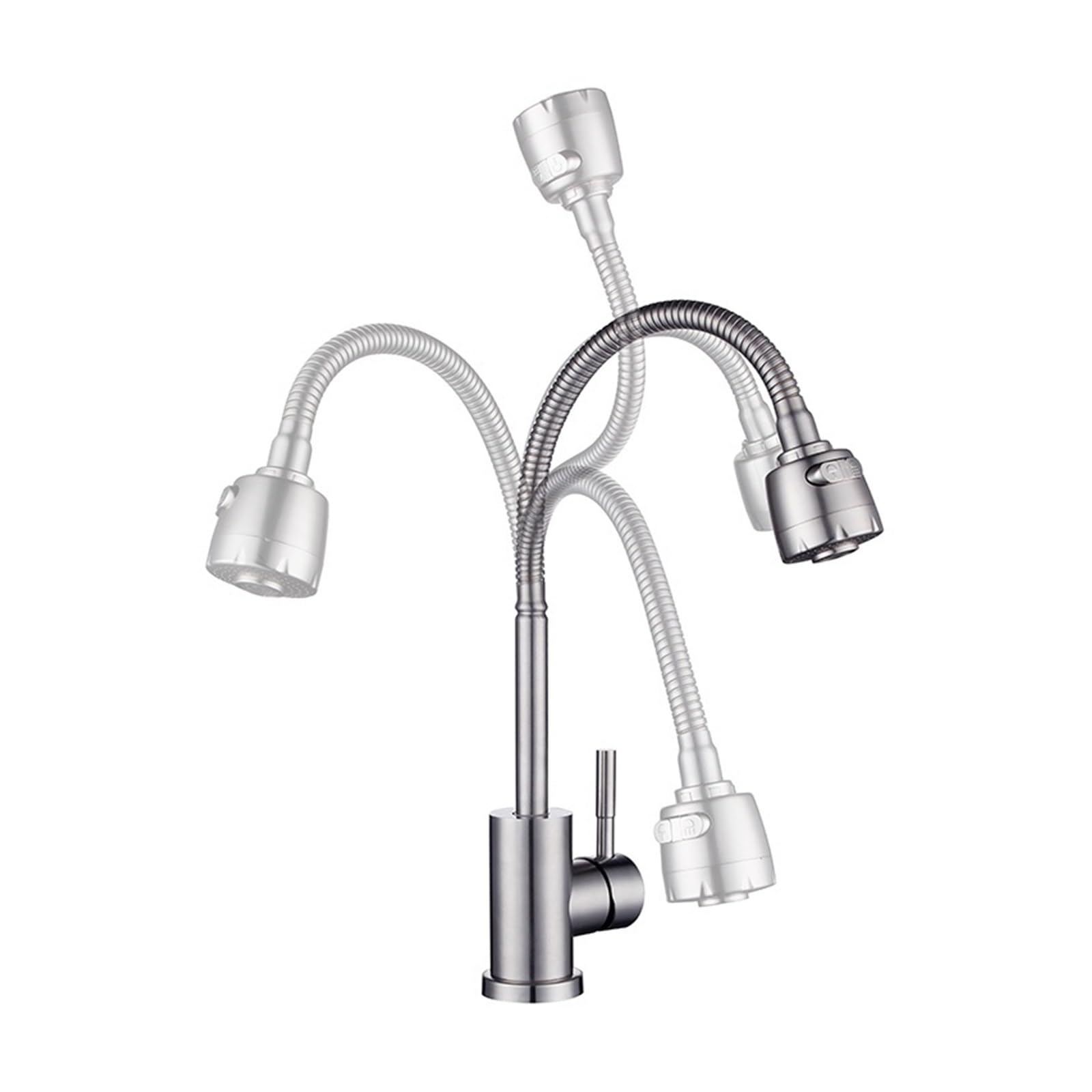 Robinet de cuisine extractible avec douchette double fonction et rotation à 360°