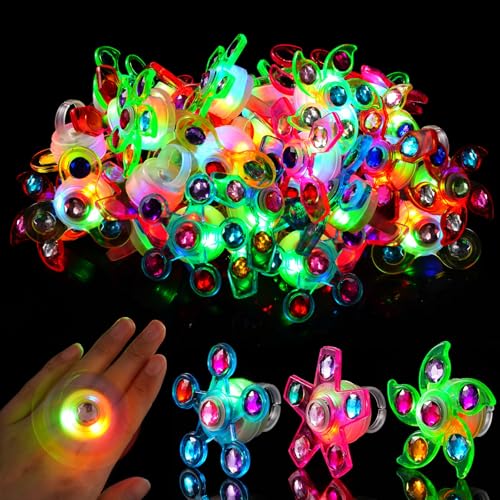 Mikulala 24 Stück Leuchtende Ringe Partygeschenk für Kinder Leuchtringe Leuchtspielzeug im Dunkeln Partyzubehör als Deko Ornament für Graduierung Weihnachten Geburtstag Gastgeschenke