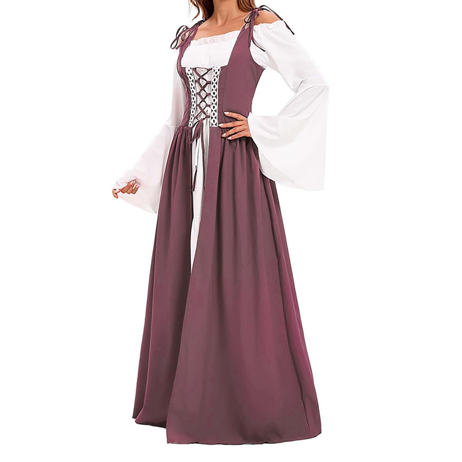 Generico Abito Medievale Donna Corsetto Halloween Elegante