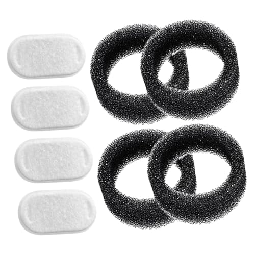 ORFOFE Filtros para Dispensadores de Agua para Mascotas Set de 8 Piezas 4 Filtros de Acero Inoxidable Compatible Bebederos para Perros y Gatos para Agua Limpia y Filtración Prolongada