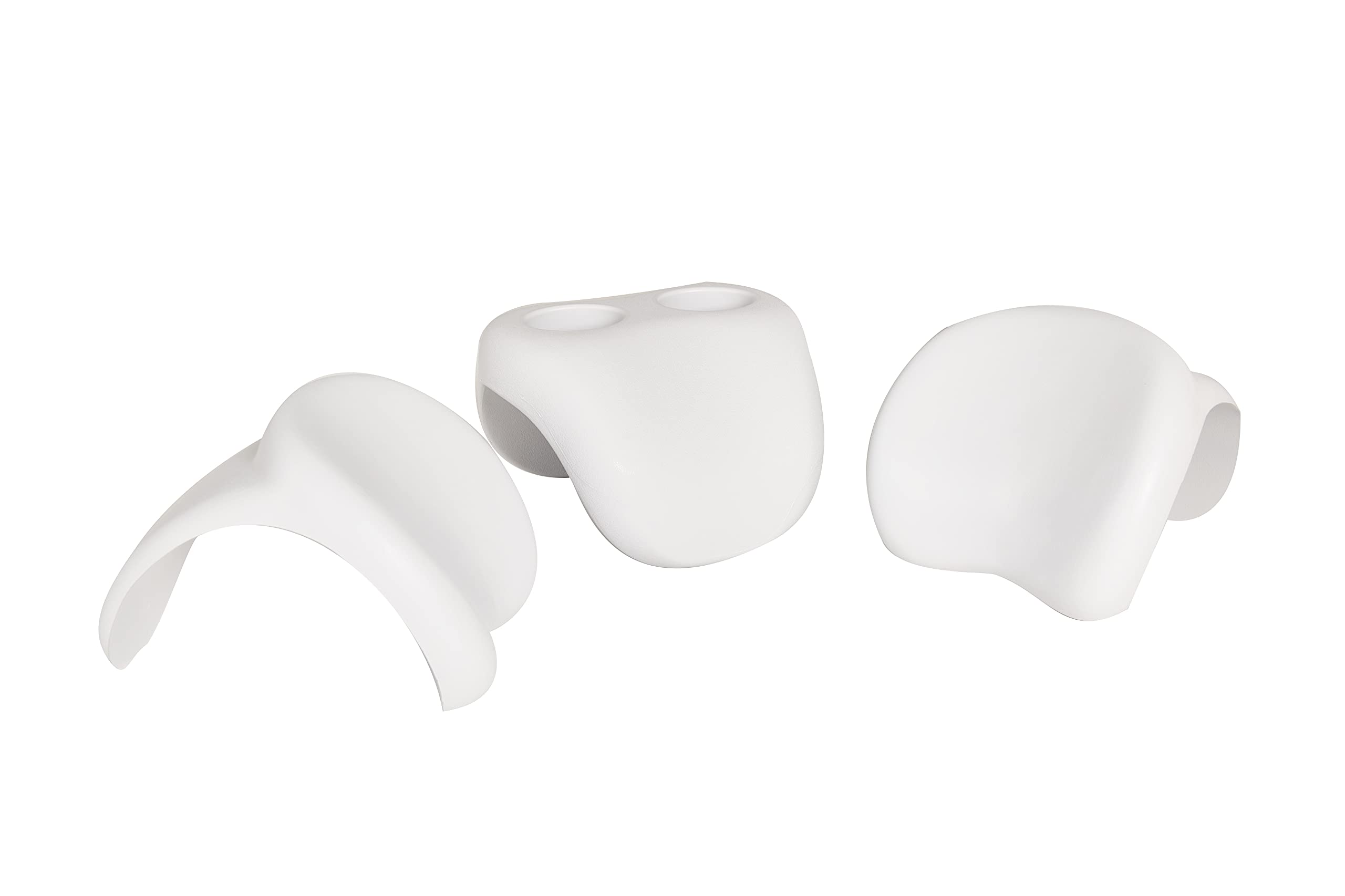 Comfort Set - 2 Polyurethane Light Grey Head Rest Pillows and Drink Cup Holder Spa Accessories for Spa Hot Tubs