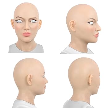 フィメールマスク ウィッグ付き ボブヘア フルフェイス 女装 シリコンマスク フィメールマスク ウィッグ付き ボブヘア フルフェイス 女装