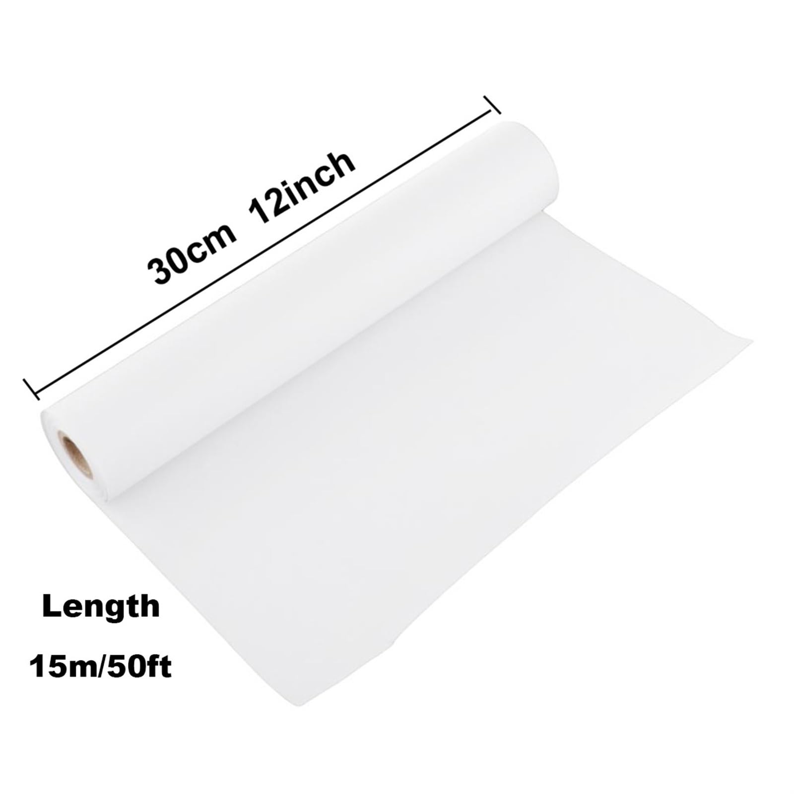 Kraftpapier Rolle Kraftpapier braun for Geschenkverpackungen Verpackungsrolle for Kunsthandwerk Bodenbelag Wand(30cmx15m White)