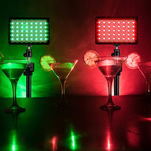 QEUOOIY 2 Packungen RGB LED Videoleuchte mit verstellbarem Stativ /Weißfilter, dimmbares 2500-6500K USB Studio… – Bild 7