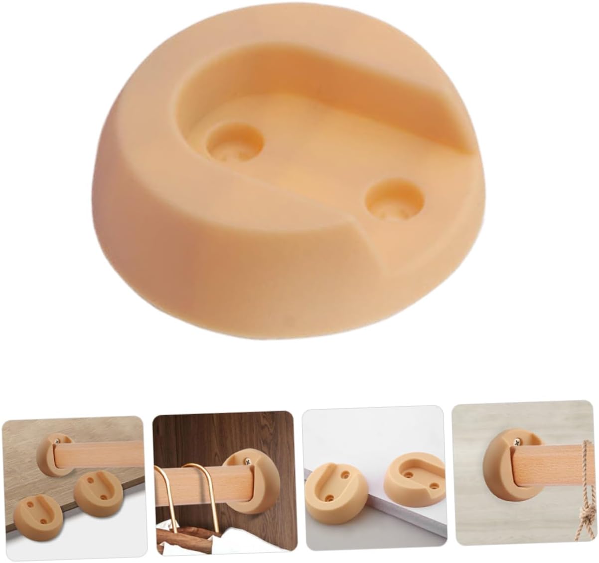 Garneck 100pcs Closet Pole Socket Wardrobe Flange Rod Holder Versatile End Supports for Efficient Space Utilization for Towel Rods Shower Curtains and Clothes Poles