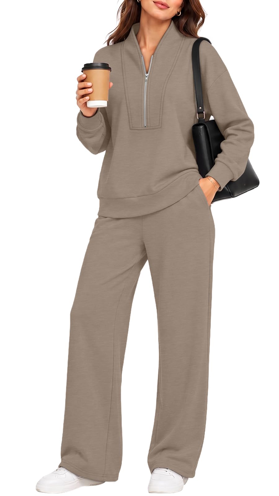 WIHOLL Womens 2 Piece Outfits Fall Clothes Tracksuit Sets Matching Sets