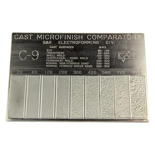 Gar C9 | Surface Roughness Scale C-9 Cast Mocrofinish Surface Comparator