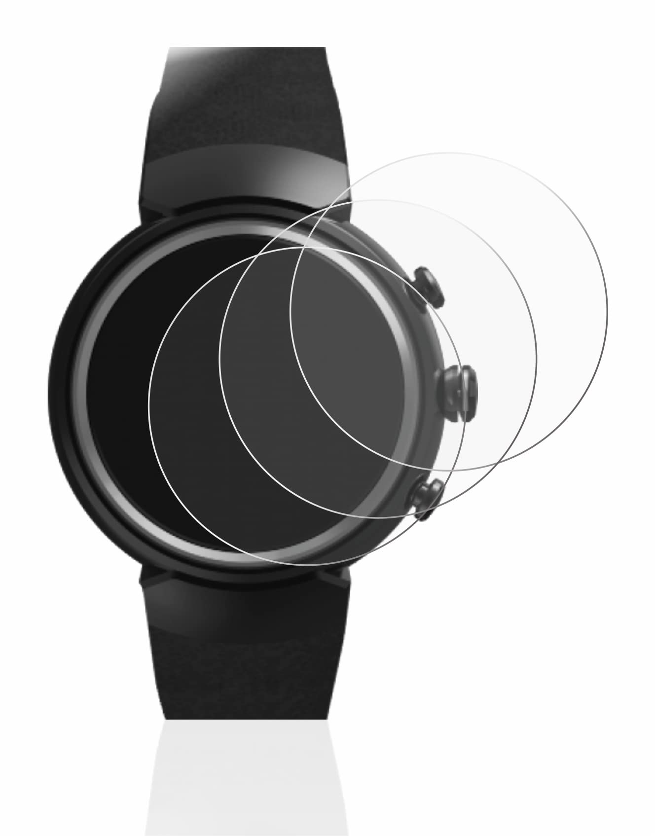 2x Full-Cover per ZenWatch Watch 1 Pellicola Trasparente Curved