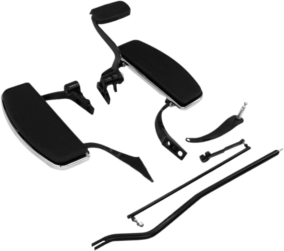 Motorcycle Billet Forward Controls Foot Pegs Linkage Levers Kit Footrest Set Compatible With Street Bob Low Rider 06-17