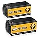Rvpozwer 48V 100Ah LiFePO4 Battery 2 Pack, 10.24kWh Deep Cycle Rechargeable Battery with 100A BMS, 10-Year Lifetime, for RV, Solar Energy Storage, Boat, Trolling Motor, Off-Grid Backup Power