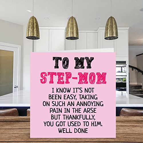 Step Mom Birthday Card - Well Done - Funny Novelty Happy Birthday Mother's Day Card From Step-Son Daughter, 5.7 X 5.7 Inch Beautiful Birthday Greeting Cards For Step Mom Mummy Mama Mam Mammy Mommy #TOP2