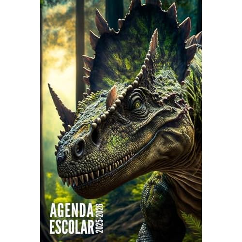 Agenda Escolar 2026 2026: Dinosaurios - Semanal Para Estudiantes, Primaria, Secundaria - Con Calendario, Horario, Fecha Para Recordar y Más