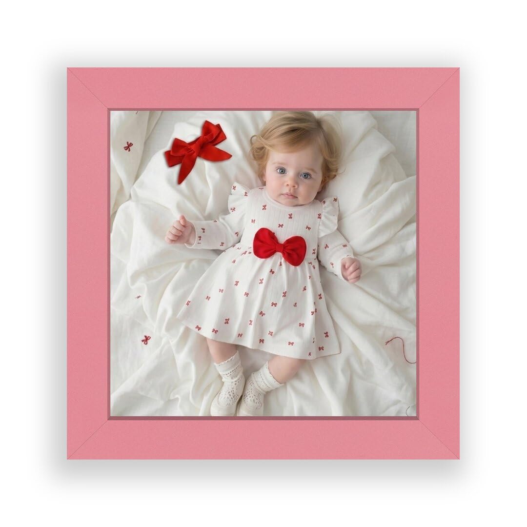 Procut Global Baby Pink 12x12" Modern Picture Frame for Nursery, Baby Gift - Photo Frame with Perspex Front, Wall or Tabletop Display - Keepsake for Newborn, Baby Shower & First Photo Memories — image 1