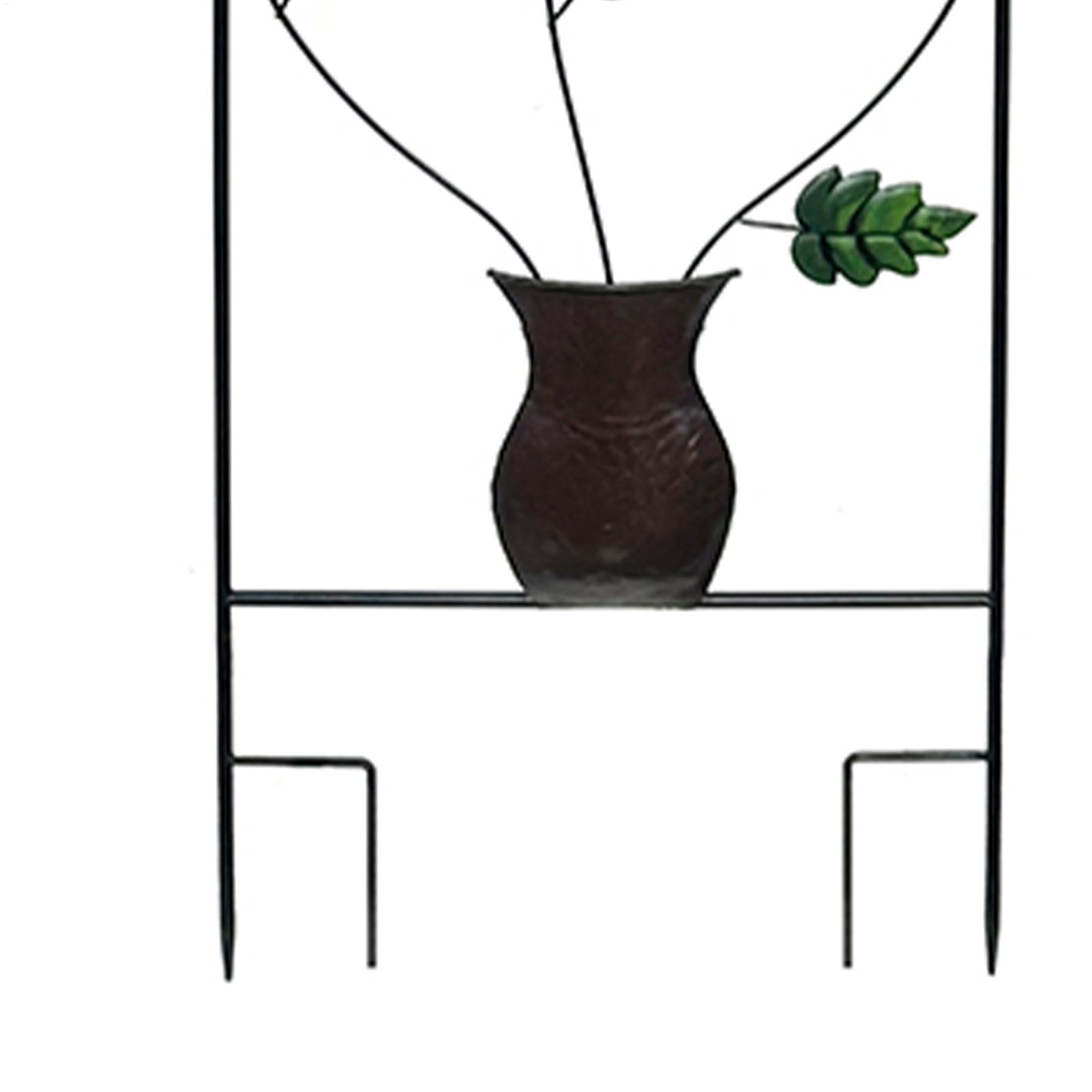 Enrejado para Plantas Trepadoras Estético Metálico con Bebedero para Aves | Enrejado Alto con Bebedero para Aves Para flores rosas verduras trepadoras camas elevadas patio jardín césped