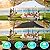 COBIZI 10x20 Pop Up Canopy Tent with Sidewalls,Party Tent Outdoor Gazebos, Waterproof & UV50+,3 Adjustable Heights,Higher Frame Design - Extra Tall for Parties Backyard,Weddings,Markets, Blue