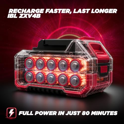 Image of IBELL 20V 4.0Ah Li-Ion MKT Battery Pack | Model IBL ZXV4B | 72Wh High-Performance Battery for Cordless Power Tools & Brushcutters