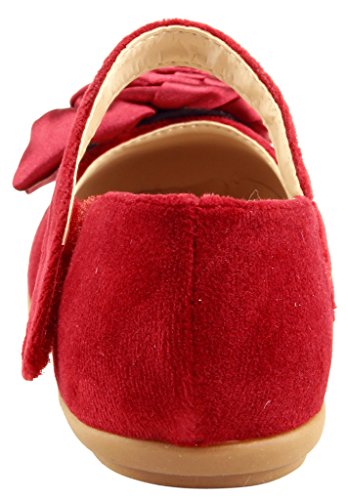 The Doll Maker Girl's Flower Bow Top Mary Jane Suede Flat3