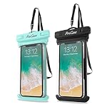 ProCase-Universal-Waterproof-Case-Cellphone-Dry-Bag-Pouch-for-iPhone-12-Pro-Max-11-Pro-Max-Xs-Max-XR-XS-X-8-7-6S-Plus-SE-2020-Galaxy-S20-Ultra-S10-S9-S8Note-10-9-up-to-7-2-Pack-GreenBlack