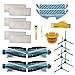 Accessori per aspirapolvere Robot Cecotec Conga 1390 1290 Parti di Ricambio Confezione da 2 spazzole Principali, 6 filtri Hepa, 6 spazzole Laterali, 2 Panni mop, 2 Strumenti di Pulizia