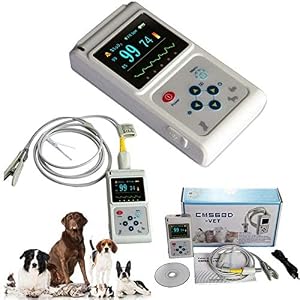 CMS60D-VET Veterinary Pulse Oximeter Vet SPO2 Pulse Rate Monitor Tongue Probe SPO2 Sensor for Pets/Animals/cat/Dog/rabbit/horse 24hours Contec CMS60D-VET Veterinary Pulse Oximeter Vet SPO2 Pulse Rate Monitor Tongue Probe SPO2 Sensor for Pets/Animals/cat/Dog/rabbit/horse 24hours Contec