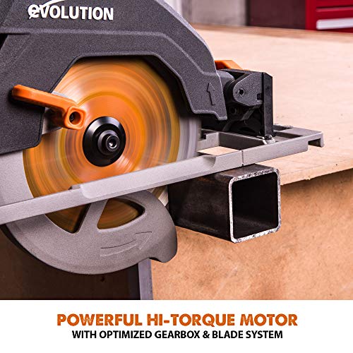 Evolution Power Tools R185Ccsx+ 7-1/4" Multi-Material Circular Track Saw Kit W/Carrying Bag #TOP7