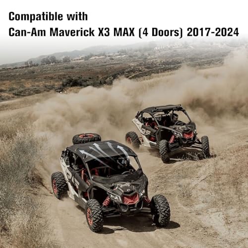 Image of Sport Roof Top for Can-Am X3 Max, Dustproof Resistant Hard Coat Poly Roof 4 Pieces Combination Roof Sun Visor for Can Am Maverick X3 Max 2017-2025 Accessories (Replace #715003750 715003749)