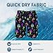 Fashion Beach Short for Men Rainbow Colorful Neon Mushrooms Board Shorts with Pockets Elastic Waist Drawstring Swim Trunks (XL)