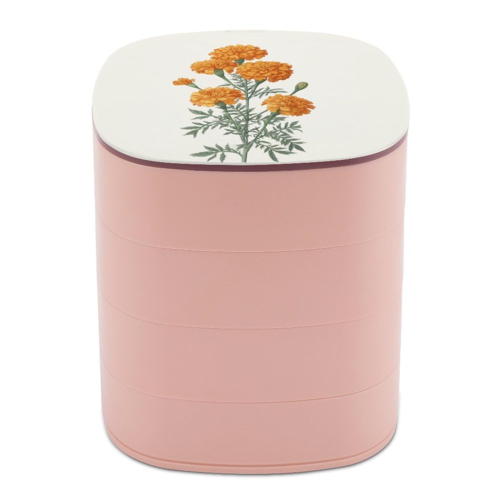 Boîtes à bijoux vintage anti-nœuds pour colliers avec organisateur de bagues orange