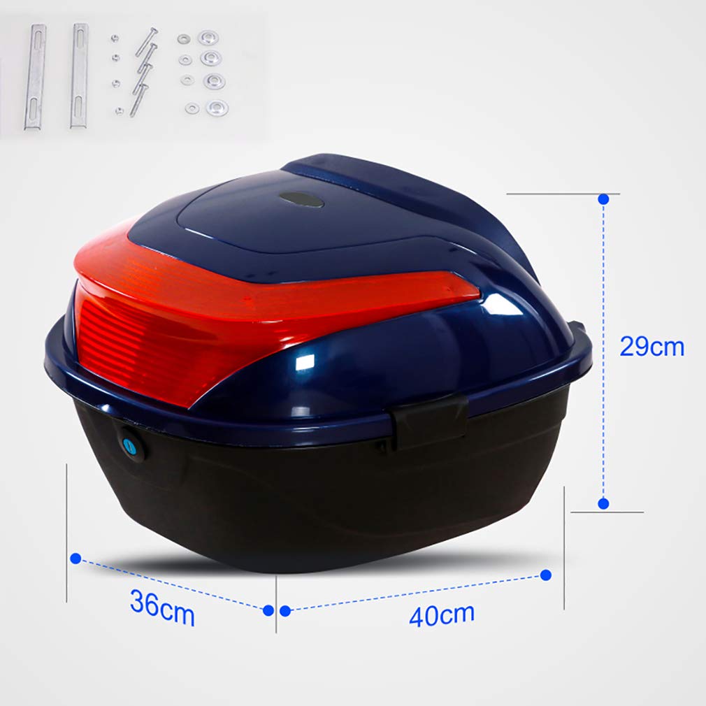 TRESKO® Topcase 24 Liter, Universele Helmkoffer Voor Scooter Motor Mofa En Quad