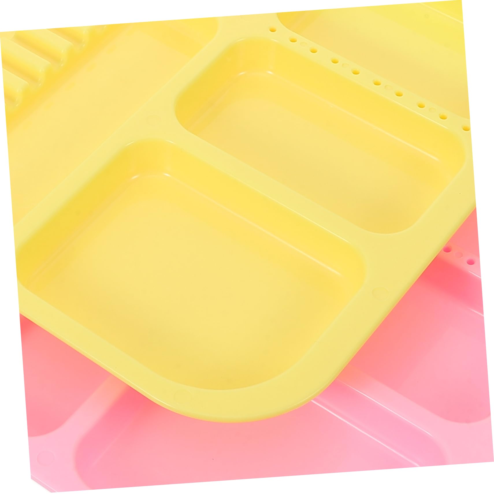 MUCKLILY 2pcs Compartment Tray Divided Instrument Tray Tool Plate Tray Portable Procedure Tray De-ntal Instruments Tray Tray Lab Plate Divided Separate Tray Divided Tray Plastic Pp