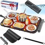Food Warming Mat, IPX7 Waterproof Warming Mat for Food with Detachable Desgin,1-6h Timers,Heating Mat for Food,Silicone Electric Warming Tray,Dishasher-Friendly,Foldable Food Warming Mat for Parties