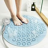 Antideslizante: se utiliza material de PVC innovador en la parte posterior para evitar que se mueva y patine. Además, evitará que el agua se derrame al suelo. Para un mejor rendimiento antideslizante, no lo coloque sobre un piso mojado.