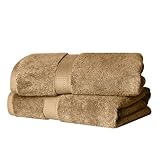 Superior 900 GSM Luxury Bathroom Towels, Made of 100% Premium Long-Staple Combed Cotton, Set of 2 Hotel & Spa Quality Bath Towels - Toast, 30