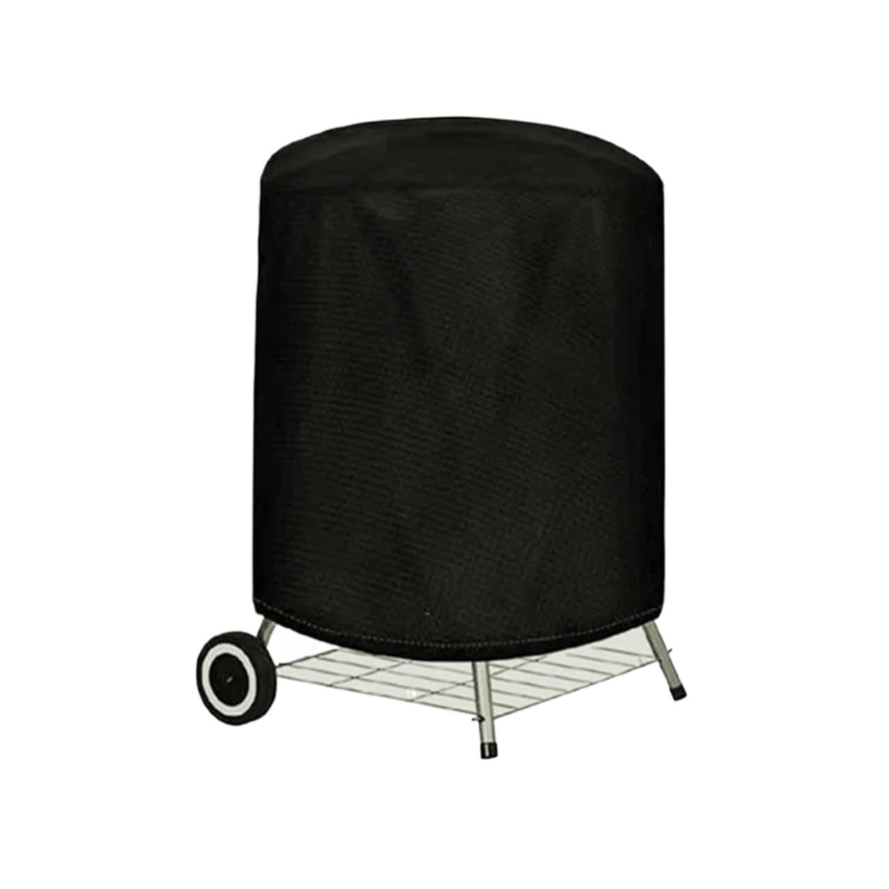 Funda Barbacoa Funda Redonda Negra for Parrilla Exterior, fogón, Estufa, Barbacoa, Impermeable, Resistente, de Tela 210D.(70x70cm)