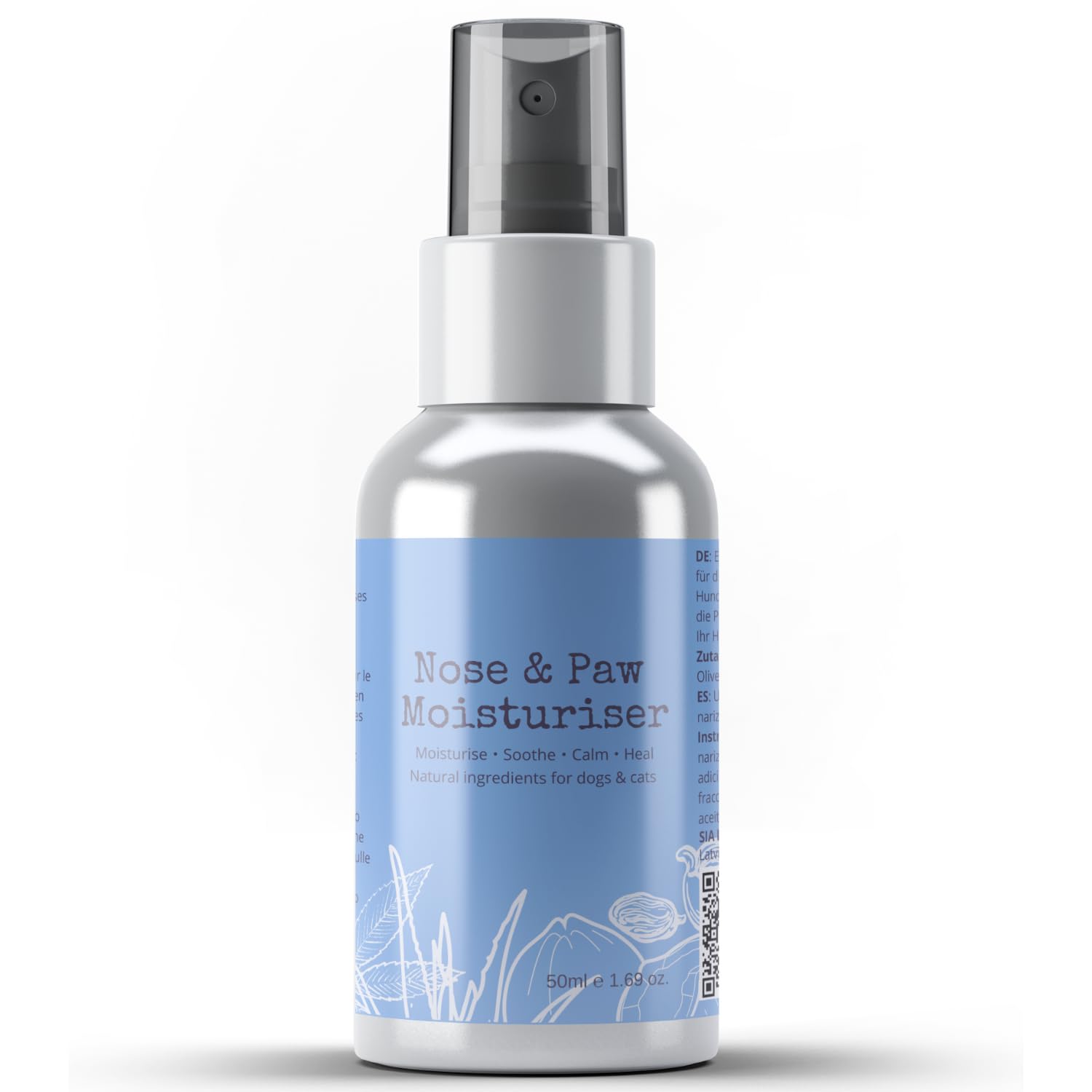 100% Natural Dog Nose & Paw Balm Spray Paw Protector | Paw Balm For Dogs | Dog Paw Moisturiser Dog Paw Balm Moisturises And Conditions And Relieves Dry And Cracked Pads (50 ML)