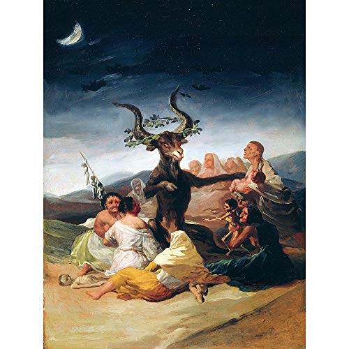 Wee Blue Coo Painting Fantasy Landscape Goya Witches Sabbath Unframed Wall Art Print Poster Home Decor Premium