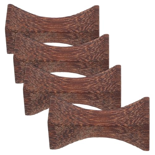 Cabilock 4PCS Rustic Wooden Chopstick Rests Stable Spoon Holder Solid Table Decor All Match Style for Dining for Chinese Restaurants