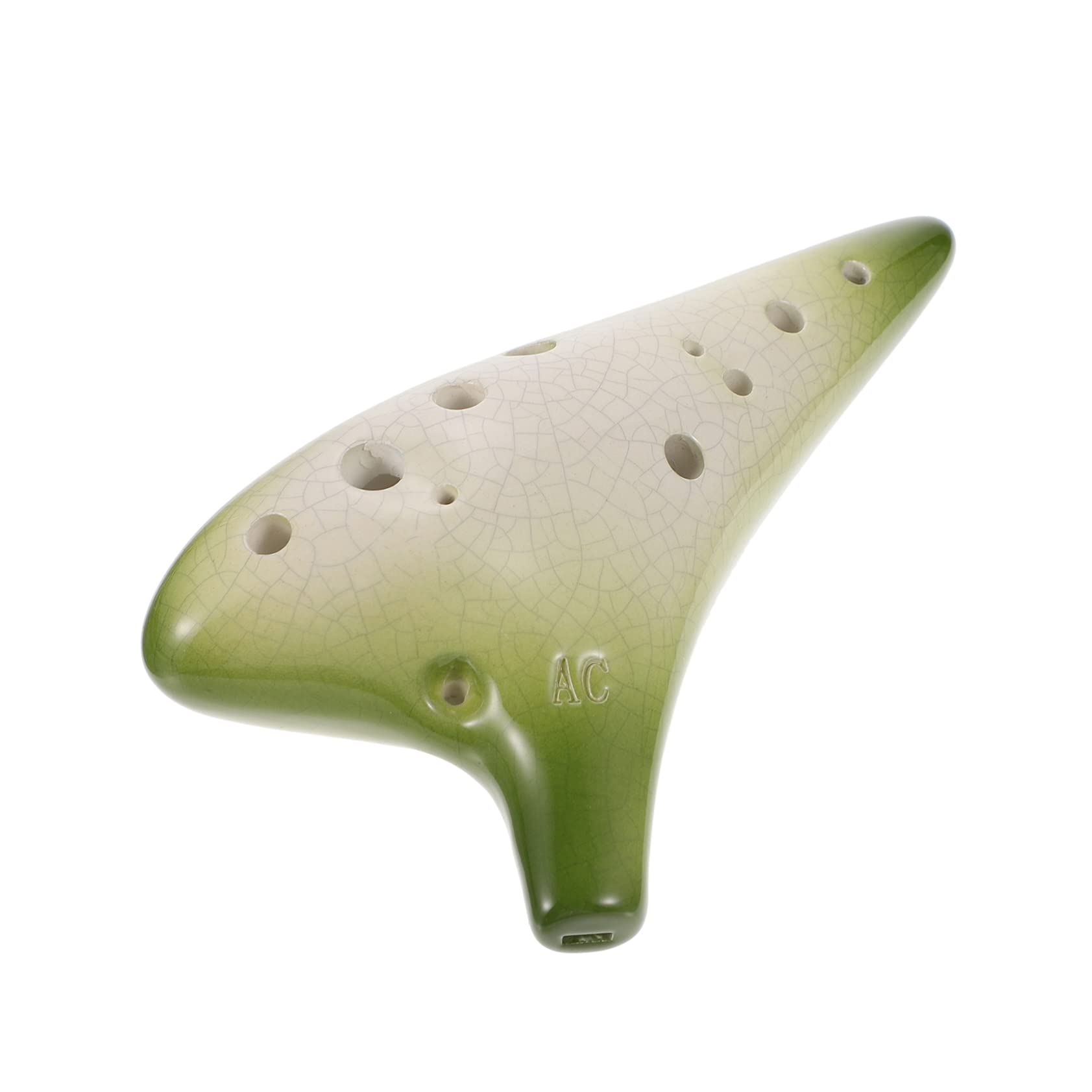 SUPVOX Beginner's Classical Ocarina 12 Hole Pottery Clay Flute Portable Ethnic Instrument for Musicians